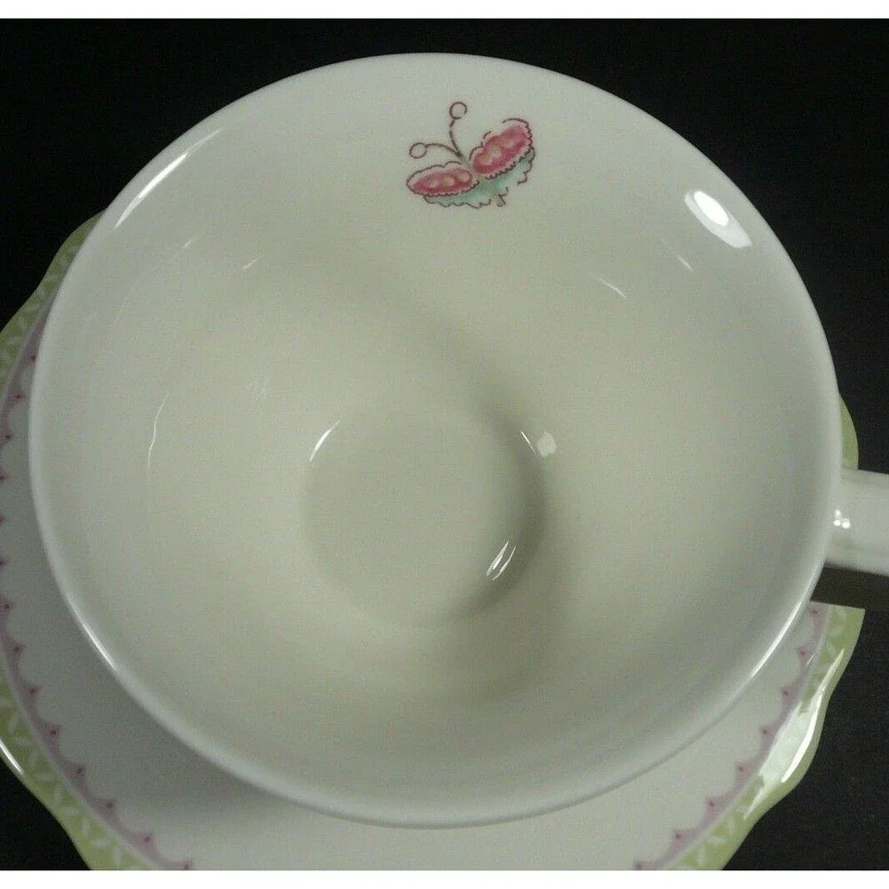 Sanderson Portmeirion Porcelain Garden Breakfast Tea Cup & Saucer Floral